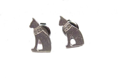 Sterling Silver Cat Earrings