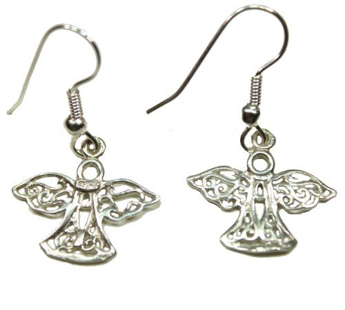 Sterling Silver Filigree Angle Earrings