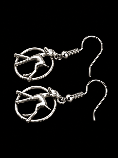 Sterling Silver Deer Earrings