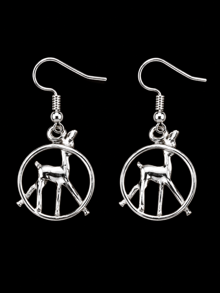 Sterling Silver Deer Earrings