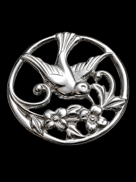 Sterling Silver Hummingbird Brooch