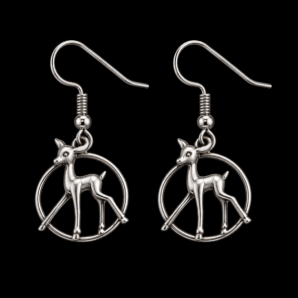 Sterling Silver Deer Earrings