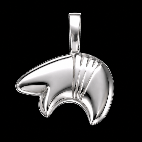 Sterling SIlver Southwestern Zuni Bear Charm