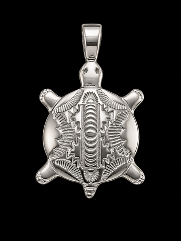 Sterling Silver Native American Southwestern Turtle Pendant