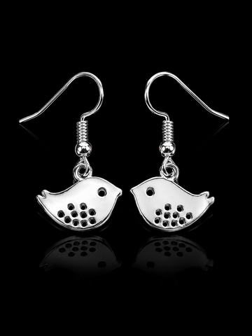 Sterling Silver Wren Earrings