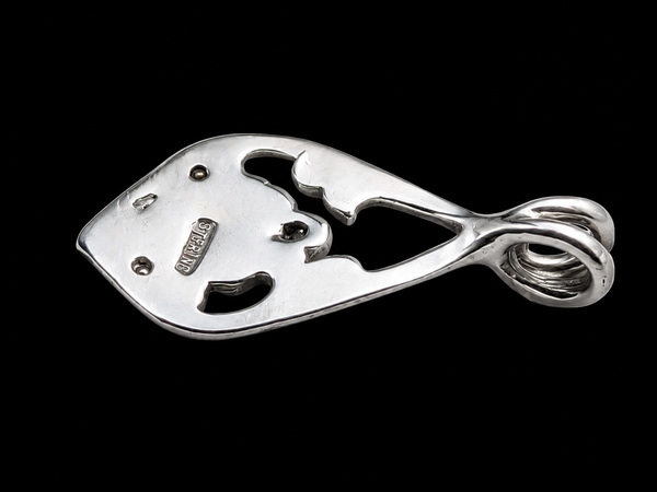 Sterling Silver Openwork Acanthus Pendant