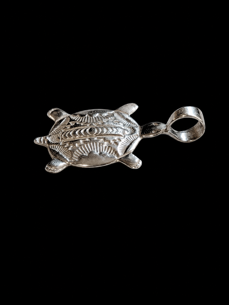 Sterling Silver Native American Southwestern Turtle Pendant
