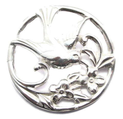 Sterling Silver Hummingbird Brooch
