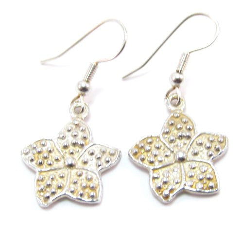 Sterling Silver Star Flower Earrings