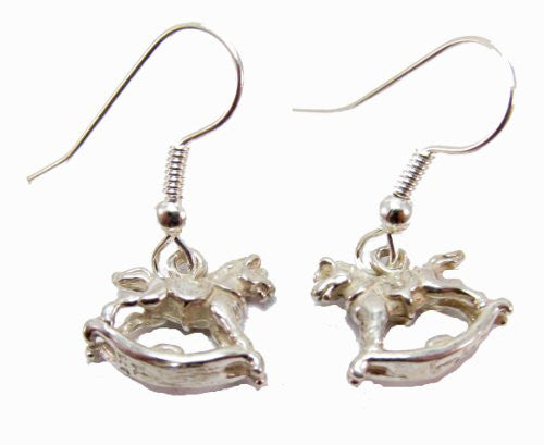 Sterling Silver Rocking Horse Earrings