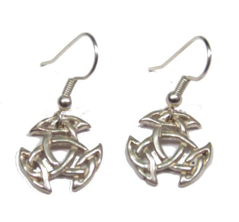 Sterling Silver Celtic Broken Wheel Earrings