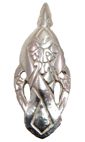 Sterling Silver Traditional Viking Odin's Raven Hugin and Mugin Pendant