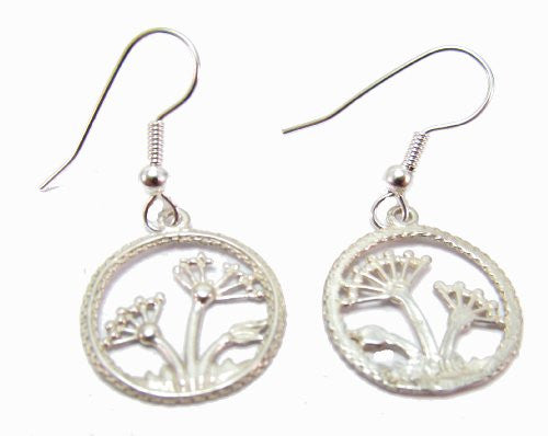 Sterling Silver Rose Flower Earrings