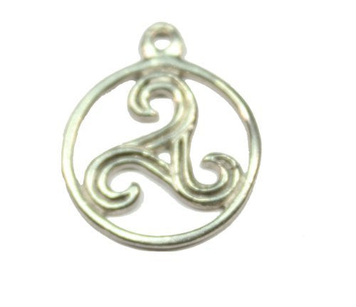 Sterling Silver Celtic Round Triskele Charm