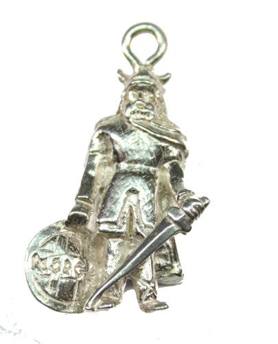Sterling Silver Viking Soldier Pendant