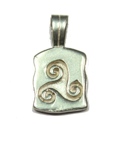 Sterling Silver Celtic Rectangular Triskele Charm