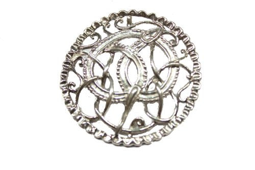 Sterling Silver Scandinavian Midguard Serpent Pendant/Pin