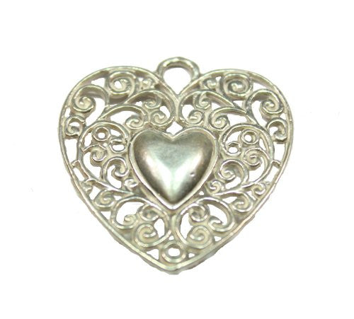 Sterling Silver Elegant Heart Pendant