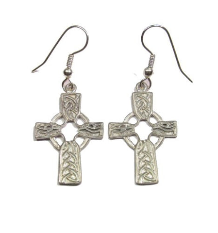 Sterling Silver Celtic Cross Earrings