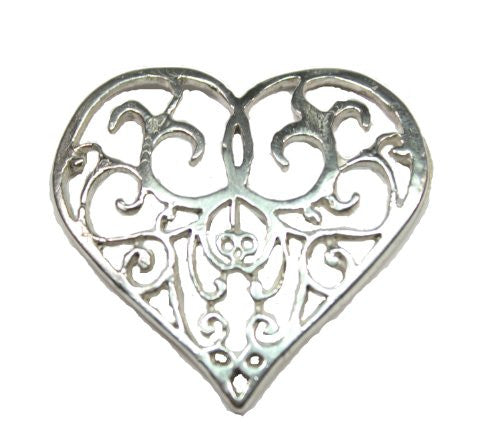 Sterling Silver Viking Heart Brooch