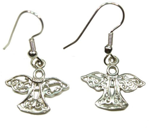 Sterling Silver Filigree Angle Earrings