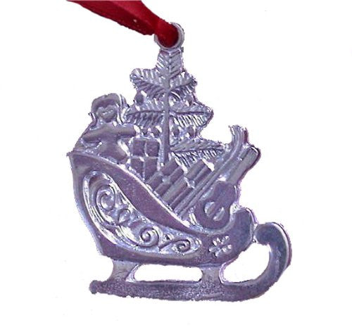 Sterling SIlver Santa Sleigh Ornament