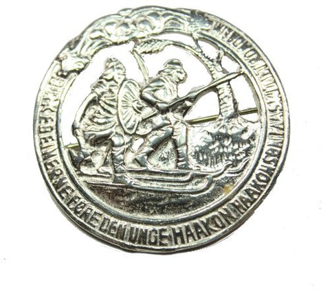 Sterling Silver Birkebeiner Norwegian Brooch