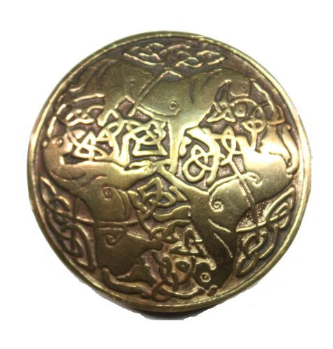Bronze Three Horse Celtic Knot Pendant